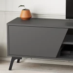 Έπιπλο τηλεόρασης Fiona χρώμα ανθρακί 180x35,6x48εκ.
