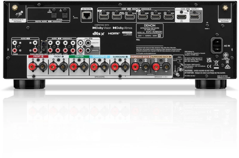 Denon AVC-X2850H - 7.2ch 8K AV Ενισχυτής Home Cinema
