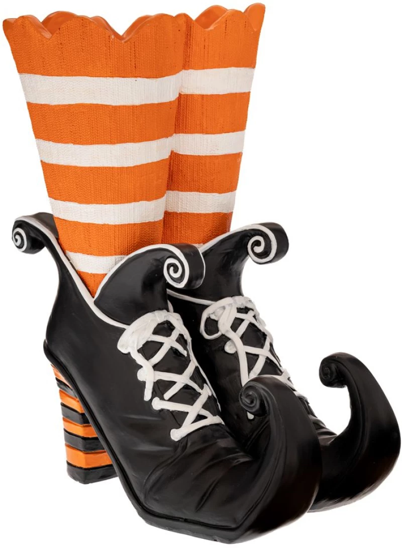 Διακοσμητικές μπότες μάγισσας Halloween από πολυρεζίνη 25x16x29 εκ