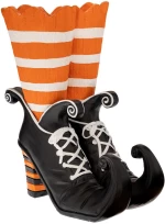 Διακοσμητικές μπότες μάγισσας Halloween από πολυρεζίνη 25x16x29 εκ