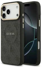 Θήκη PU Guess MagSafe Apple iPhone 17 Pro Hardcase Classic 4G Μαύρο