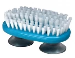 Hand and nail brush with suction cups