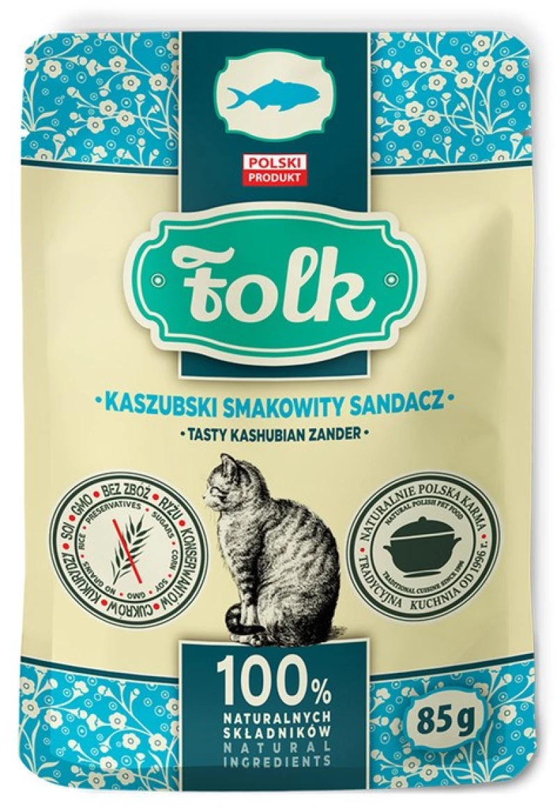 FOLK Tasty Kashubian zander - wet cat food - 85g