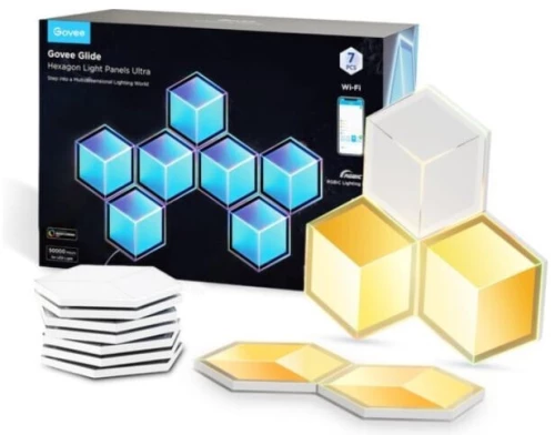 Govee H606A Smart Διακοσμητικό Φωτιστικό Glide Panels Ultra LED RGBIC Hexagon 7τμχ