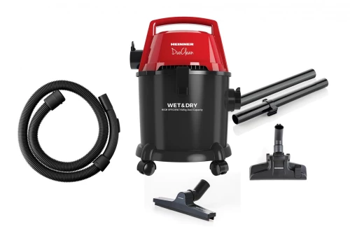 Heinner HVC-MWD1400P-BK Σκούπα Υγρών / Στερεών 1400W με Ανοξείδωτο Κάδο 15lt