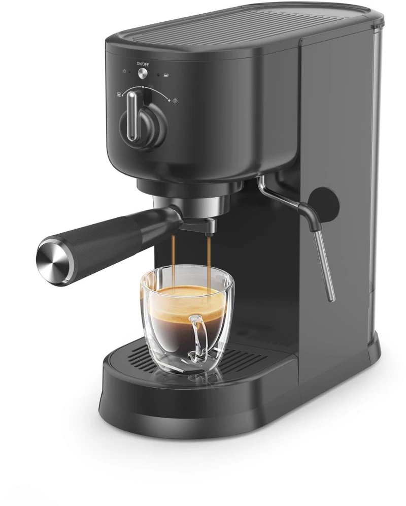 Crown CEM-1538 Μηχανή Espresso 1500W Πίεσης 20bar Μαύρη