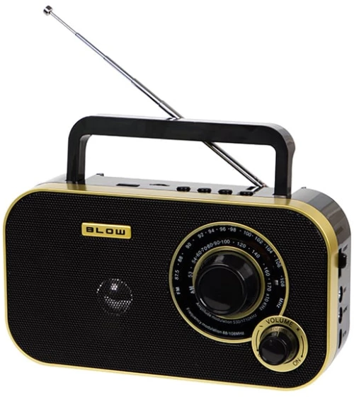 Blow DM-77-542 Φορητό αναλογικό ραδιόφωνο AM/FM RA12 μαύρο-χρυσό