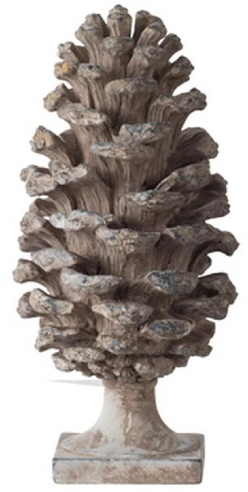 Pine Cone διακοσμητικό κουκουνάρι από ρητίνη σε γκρι απόχρωση 18x36 εκ