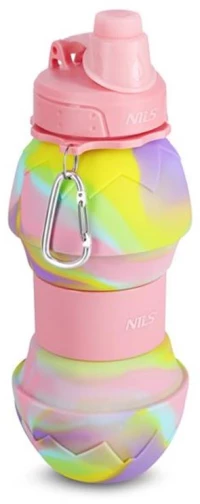 NC4102 SILICONE FOLDABLE WATER BOTTLE 700ML PINK NILS - 15-02-116