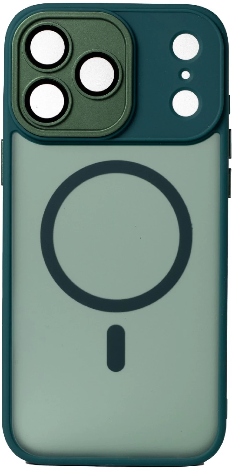 Hybrid Θήκη Σιλικόνης Με Magsafe & Metal Camera Lens Protection iPhone 17 Pro Max Πράσινο