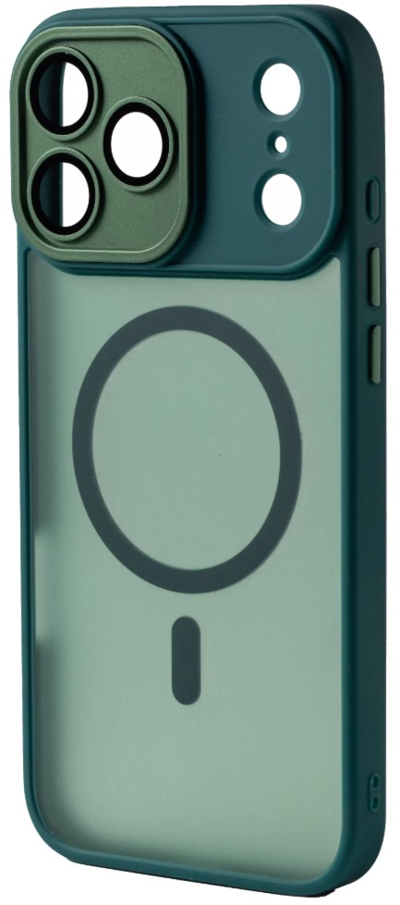 Hybrid Θήκη Σιλικόνης Με Magsafe & Metal Camera Lens Protection iPhone 17 Pro Max Πράσινο