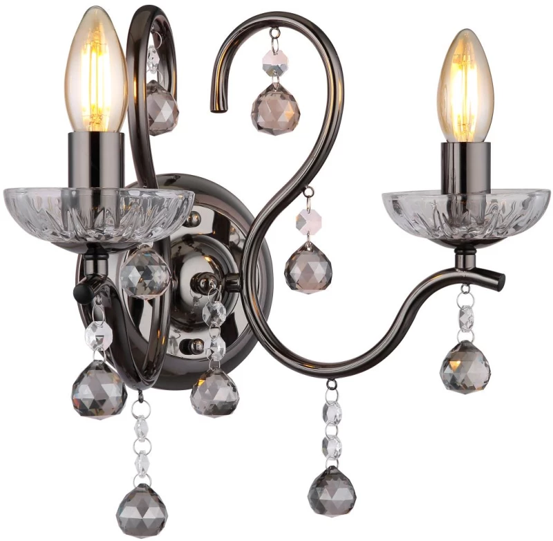 wall light metal gunmetal, 2x E14 - 64134-2W