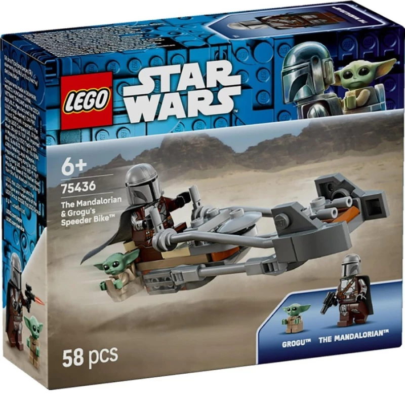 LEGO STAR WARS - THE MANDALORIAN AND GROGU'S SPEEDER BIKE 75436