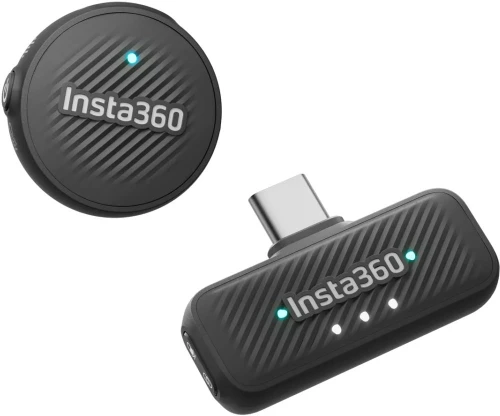Insta360 Microphone Air (1 Transmitter, 1 Receiver) - 10H Battery, 300m range, built-in noise reduct