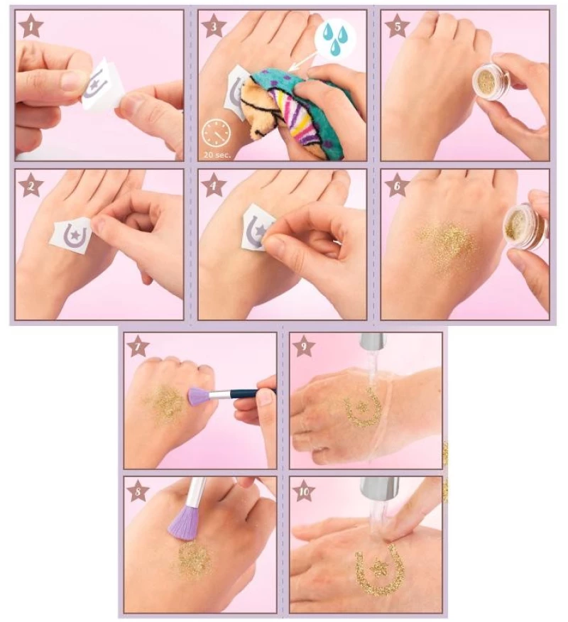 Miss Melody - Glitter Tattoo Set  NIGHT HORSES ( 0412657 ) / Toys
