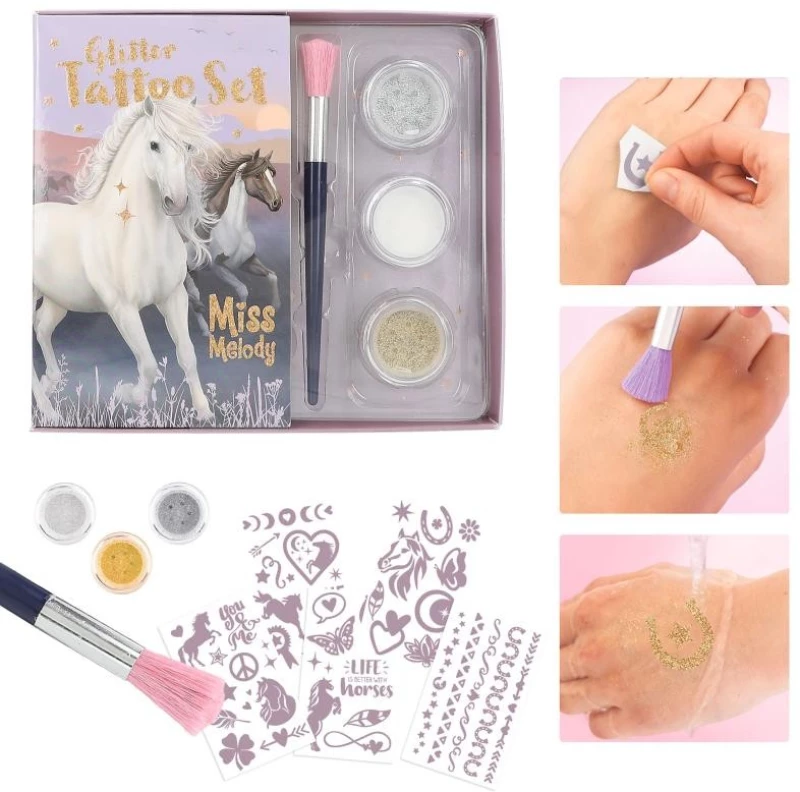 Miss Melody - Glitter Tattoo Set  NIGHT HORSES ( 0412657 ) / Toys
