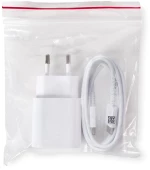 Samsung 25W EP-TA800EWE USB-C wall charger with Samsung EP-DA705BWE USB-C / USB-C cable replacement packaging - white