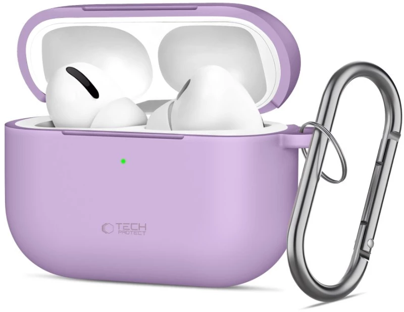Tech-Protect Silicone Hook Case for AirPods Pro - Purple