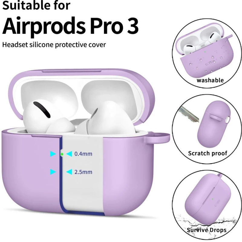 Tech-Protect Silicone Hook Case for AirPods Pro - Purple