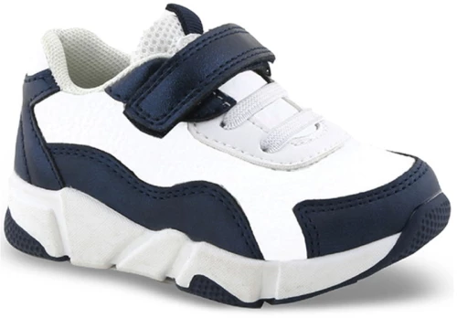 Zak Παιδικό Sneaker Λευκό-Μπλε με Velcro