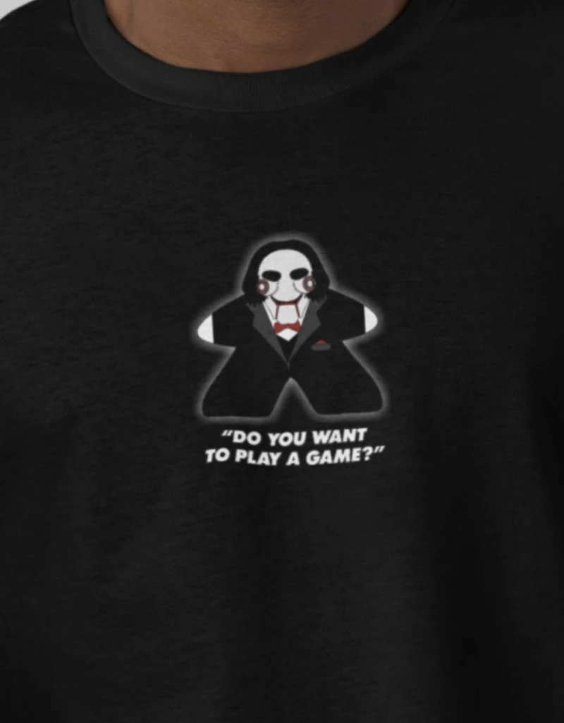 Jigsaw Meeple T-Shirt - BURGUNDY