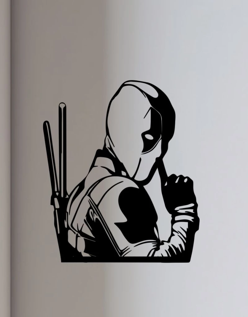 Ακρυλικό Διακοσμητικό Τοίχου Deadpool 30cm - Black