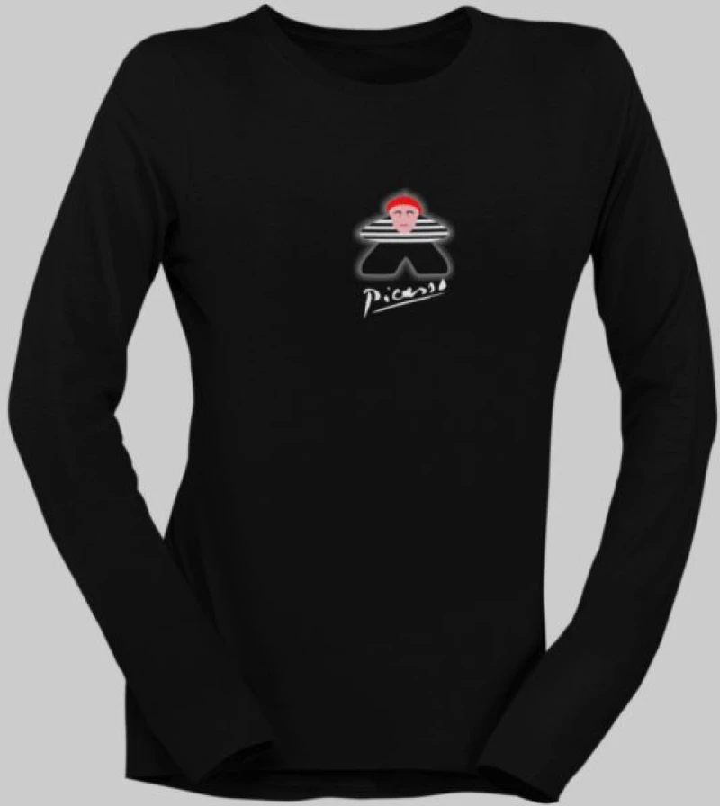 Offer | Picasso Meeple μακρυμάνικο W T-shirt - BLACK