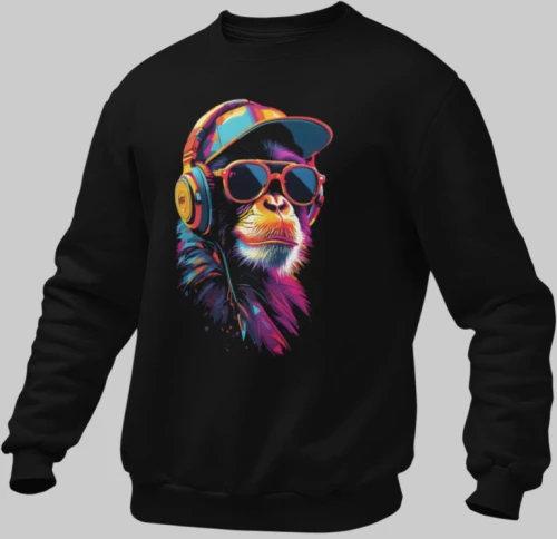 Funky Monkey Παιδικό Φούτερ - BLACK