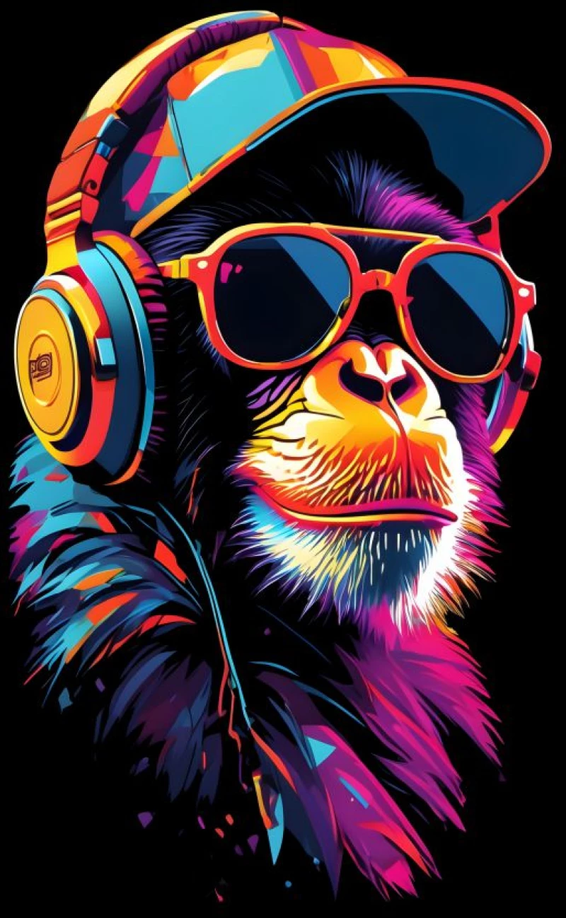 Funky Monkey Παιδικό Φούτερ - BLACK