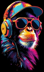 Funky Monkey Παιδικό Φούτερ - BLACK