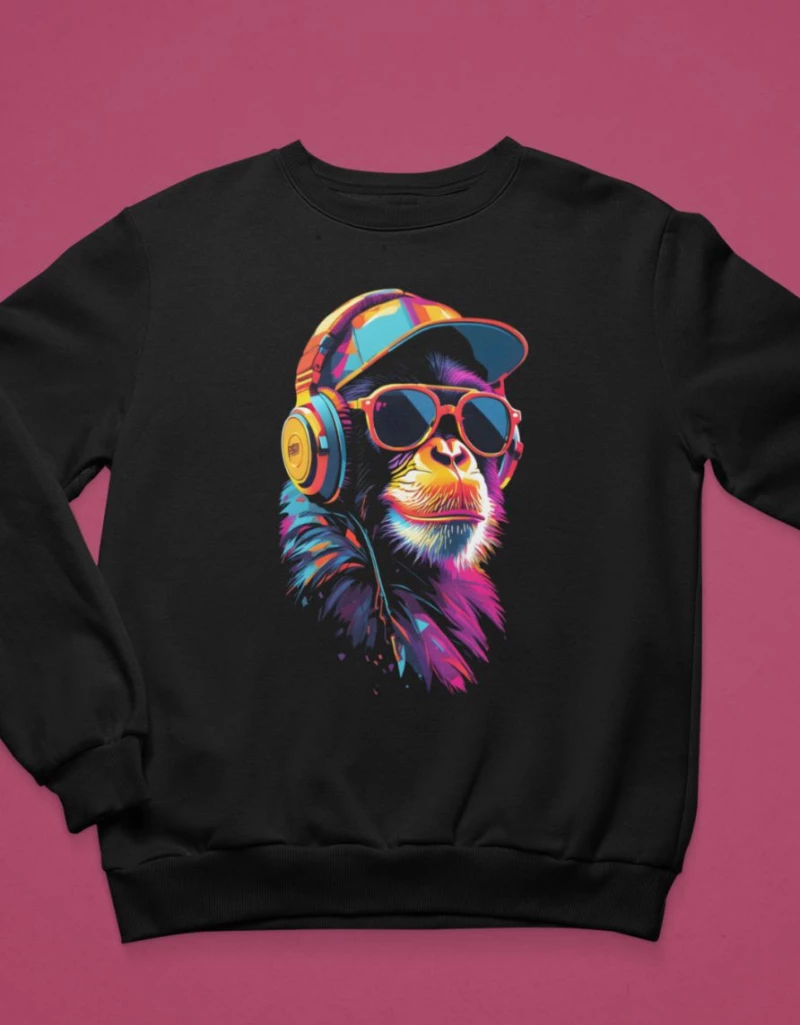 Funky Monkey Παιδικό Φούτερ - BLACK