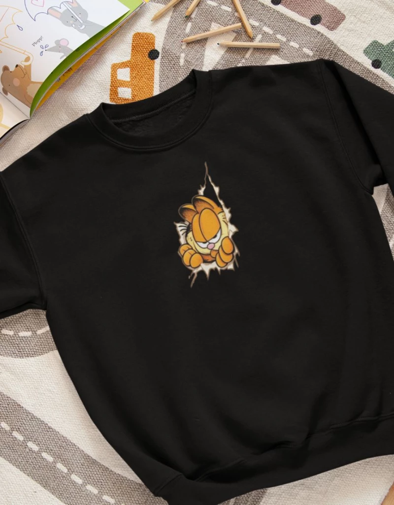 Garfield Παιδικό Φούτερ - BLACK