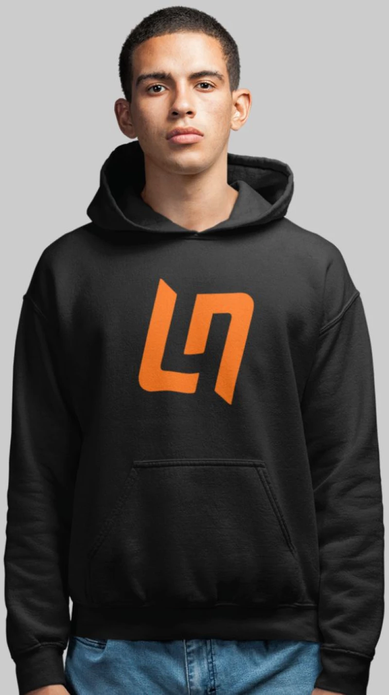 Lando Norris Logo Φούτερ με Κουκούλα - ORANGE