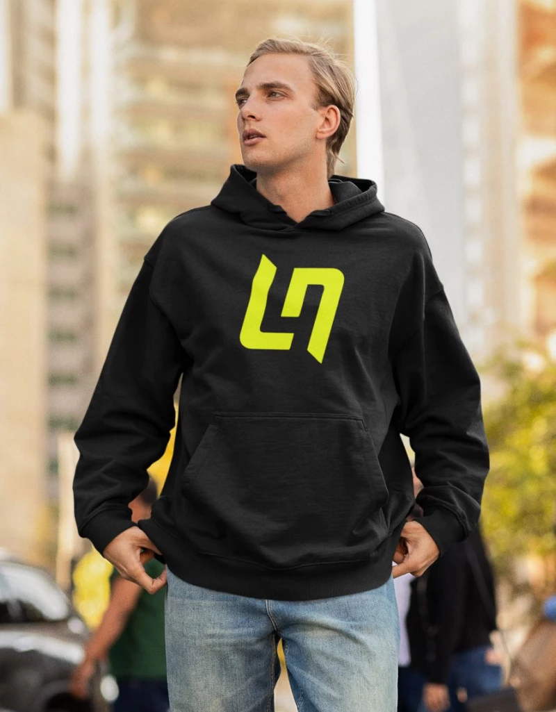 Lando Norris Logo Φούτερ με Κουκούλα - ORANGE