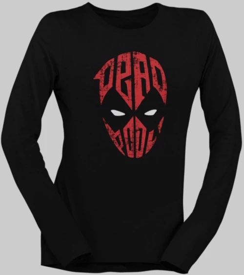 Deadpool W Μακρυμάνικο T-Shirt (Replica) - BLACK