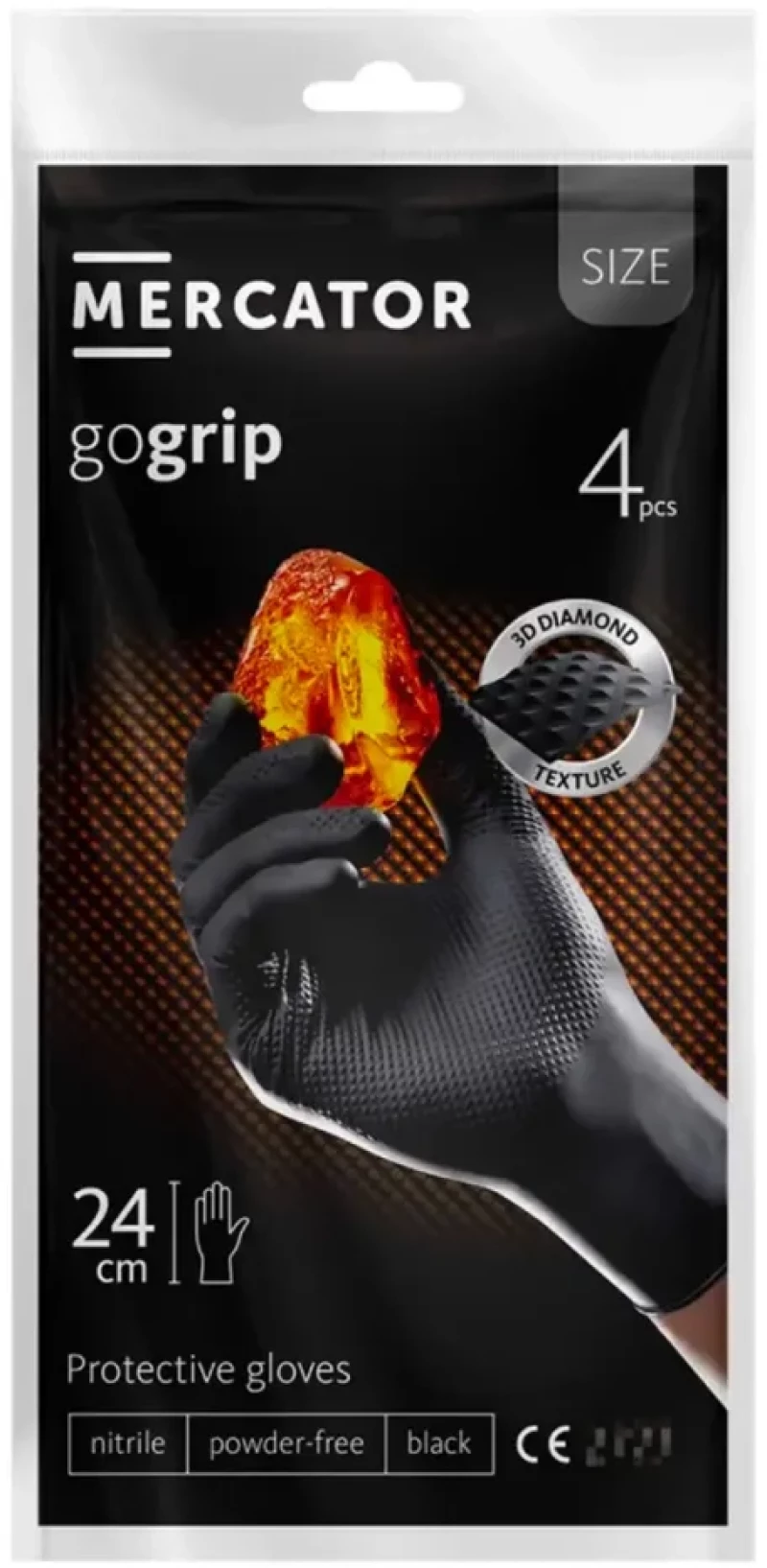 ΓΑΝΤΙΑ ΝΙΤΡΙΛΙΟΥ MERCATOR GOGRIP ΣΕ ΜΑΥΡΟ ΧΡΩΜΑ MEDIUM (M) 4ΤΕΜ. MER20776/AM