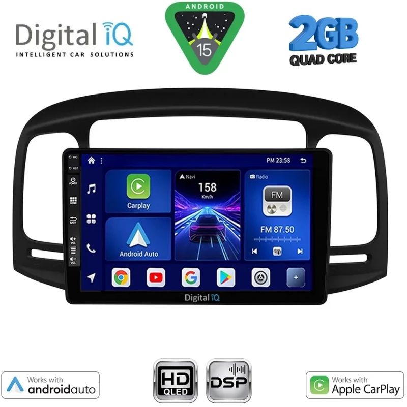 DIGITAL IQ BXC 3249BL_CPAA (9inc) MULTIMEDIA TABLET for HYUNDAI ACCENT mod. 2005-2012 (BLACK) DIGITAL IQ BXC 3249BL_CPAA