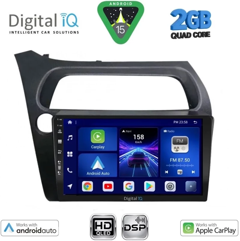 DIGITAL IQ BXC 3189_CPAA (9inc) MULTIMEDIA TABLET for HONDA CIVIC 3D-5D mod. 2006-2012 DIGITAL IQ BXC 3189_CPAA