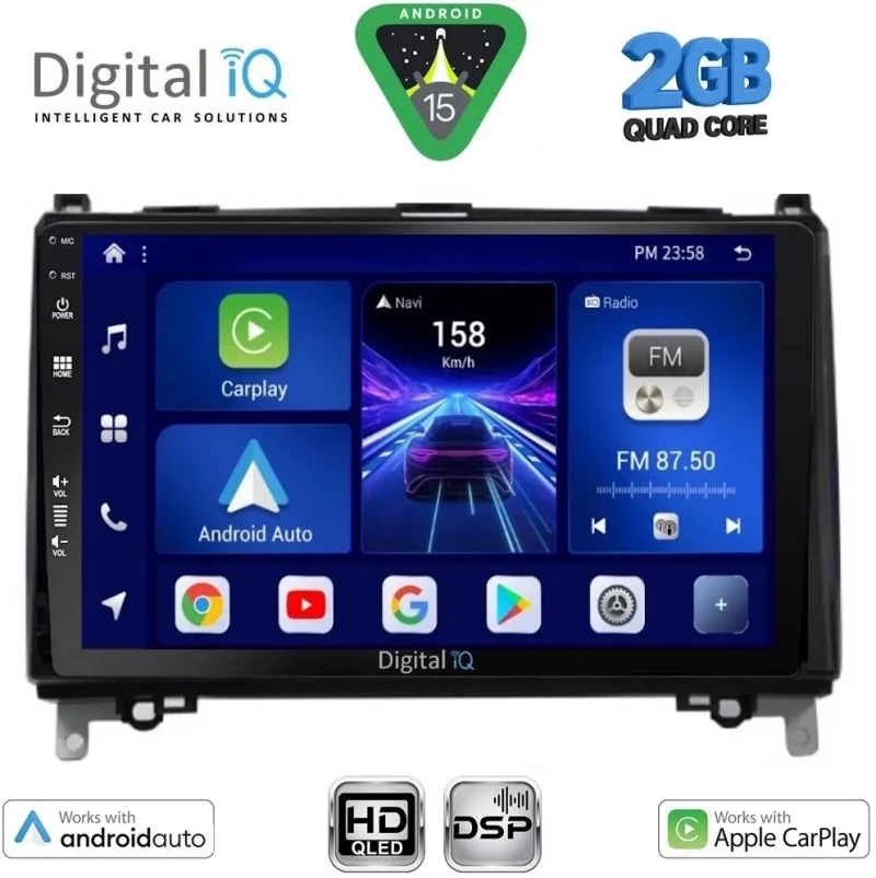 DIGITAL IQ BXC 3400_CPAA (9inc) MULTIMEDIA TABLET for MERCEDES A – B -SPRINTER – VITO mod. 2007-2020 DIGITAL IQ BXC 3400_CPAA