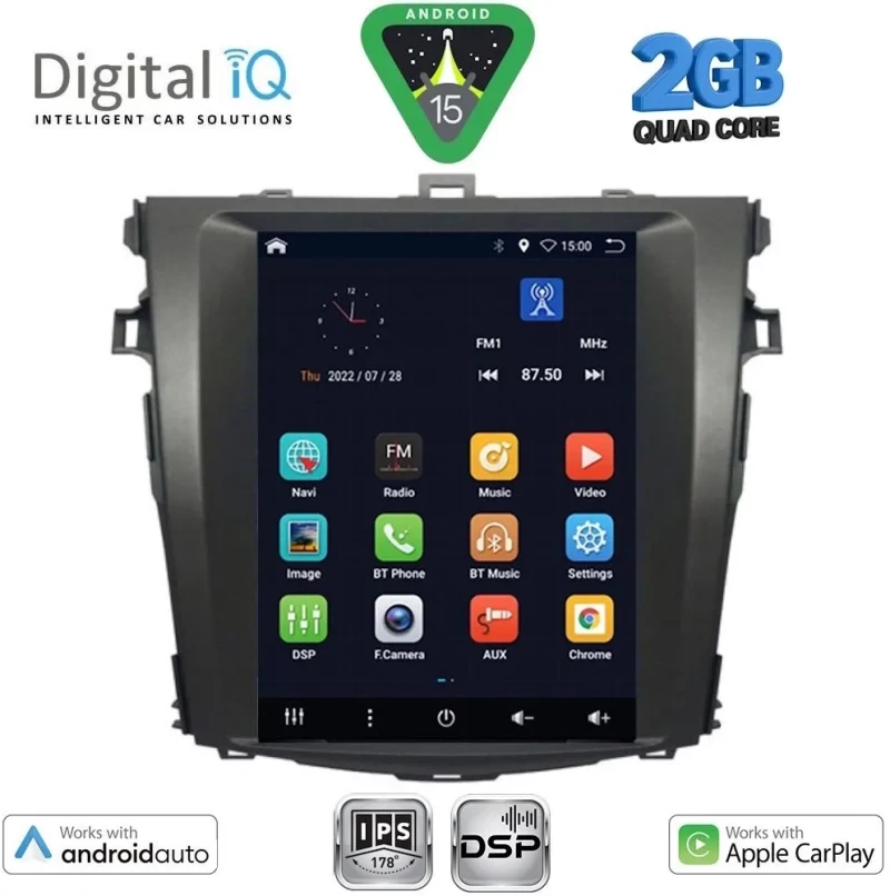 DIGITAL IQ BXC 3963_CPAA TESLA STYLE for TOYOTA COROLLA 4D mod. 2006-2012 DIGITAL IQ BXC 3963_CPAA