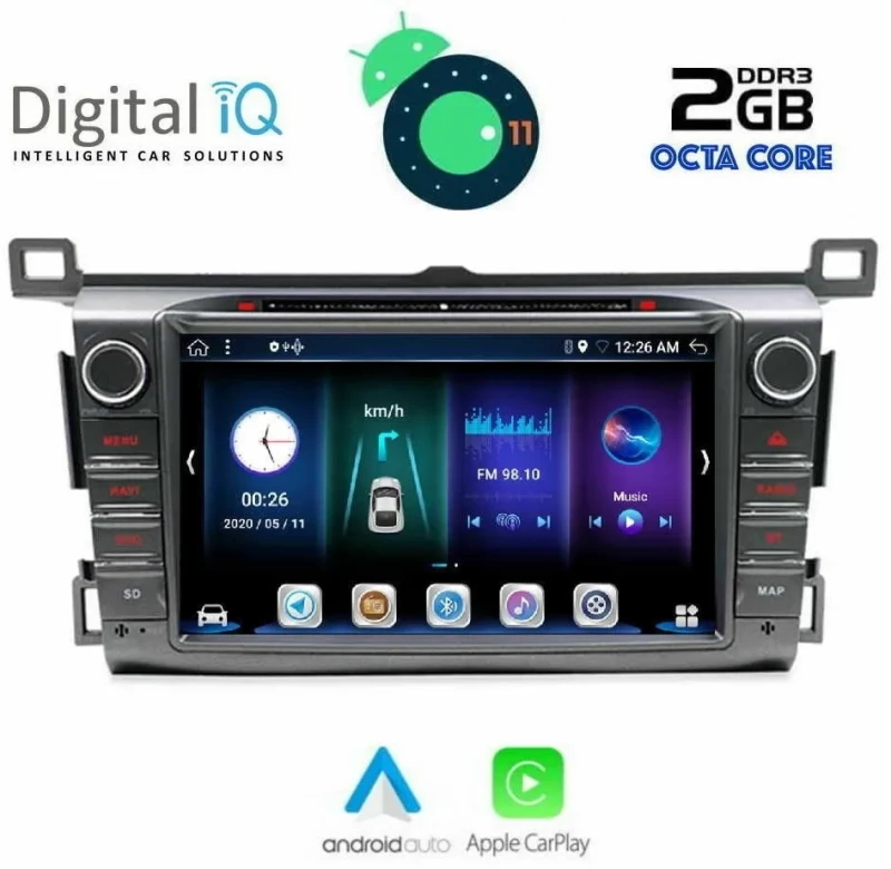 DIGITAL IQ BXE 524_CPA (8'' DVD) MULTIMEDIA SYSTEM for TOYOTA RAV 4 mod. 2013-2019 DIGITAL IQ BXE 524_CPA