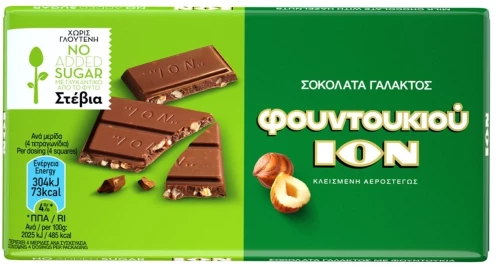 ION Σοκολάτα με Στέβια 60g