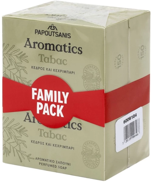 Papoutsanis Μπάρα Σαπουνιού Tabac 4x100gr