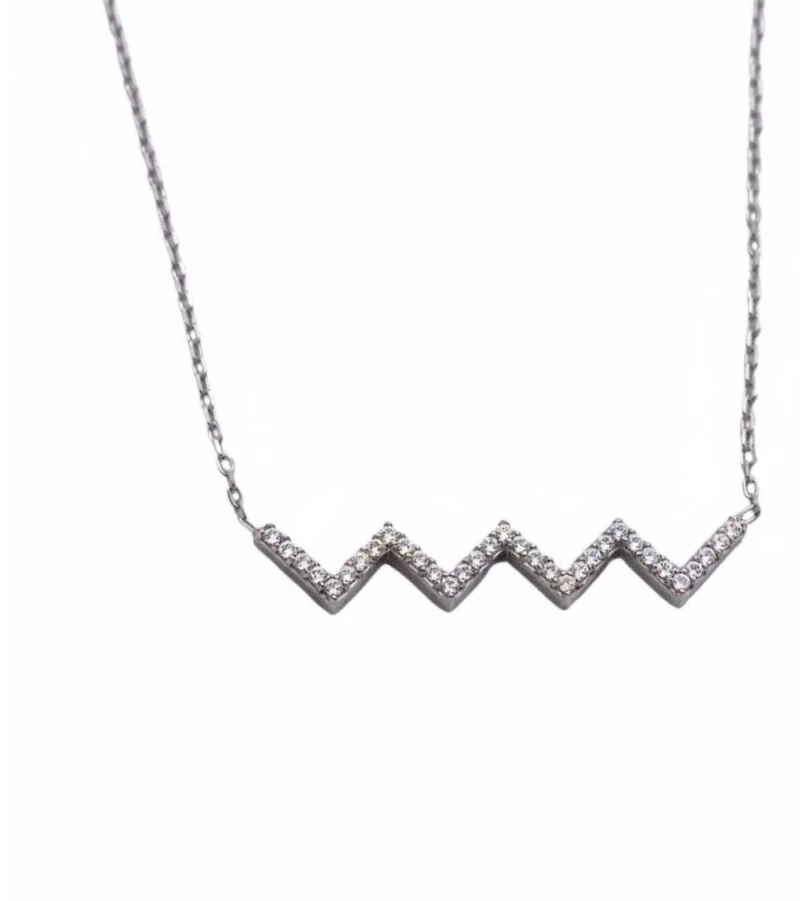 Κολιέ Ασήμι 925 με πολλά zircon 40-45cm Gatsa KL0731