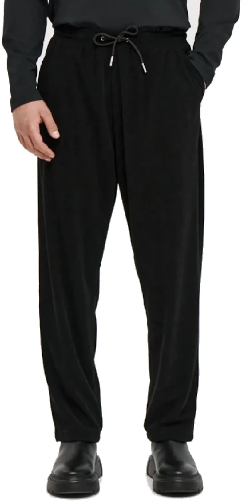 Brokers Men loose fit corduroy pants Black