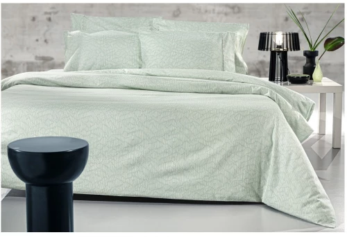 Σετ Παπλωματοθήκη Φανελένια Υπέρδιπλη 3 Τεμαχίων Guy Laroche Brenta Mint Flannel 225x245