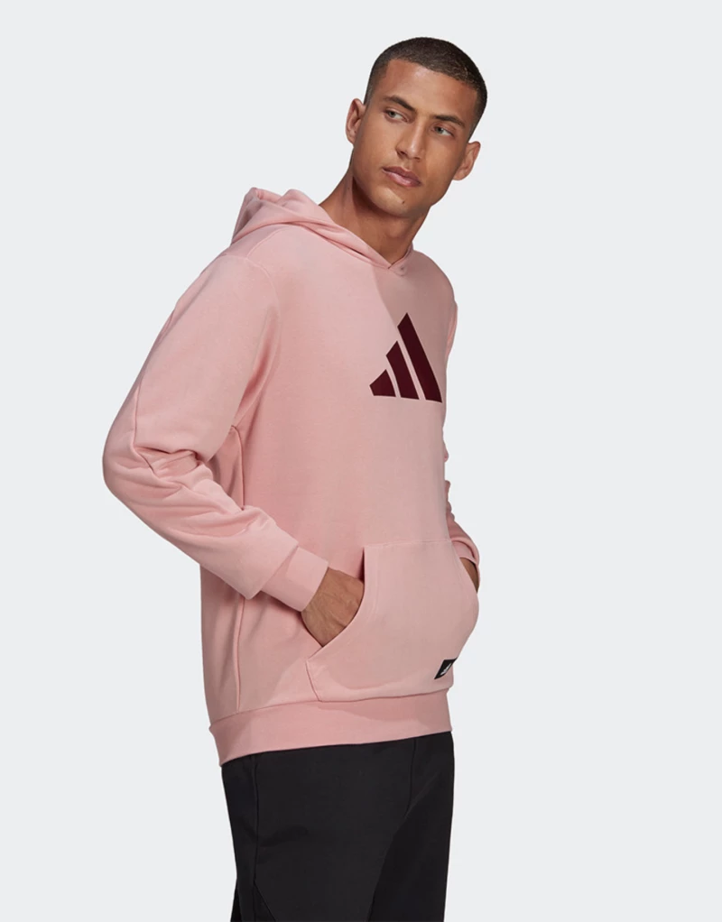 Φούτερ Με Κουκούλα Adidas HBA584-Ροζ