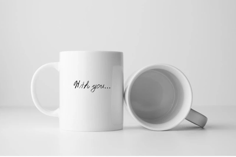 Κούπα Αγάπης With You I Am Home Σετ 2 Τεμάχια LOVE123-Λευκό