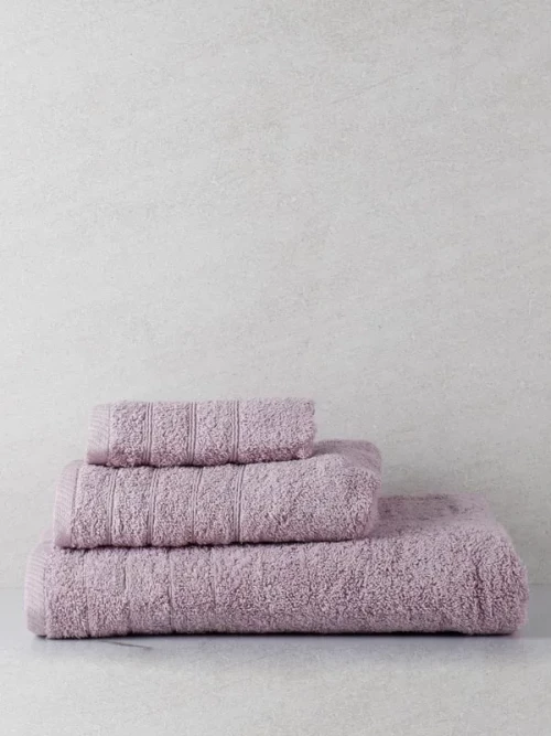 Σετ Πετσέτες 3 Τεμαχίων Anesis Cotton Pennie Dusty Lila