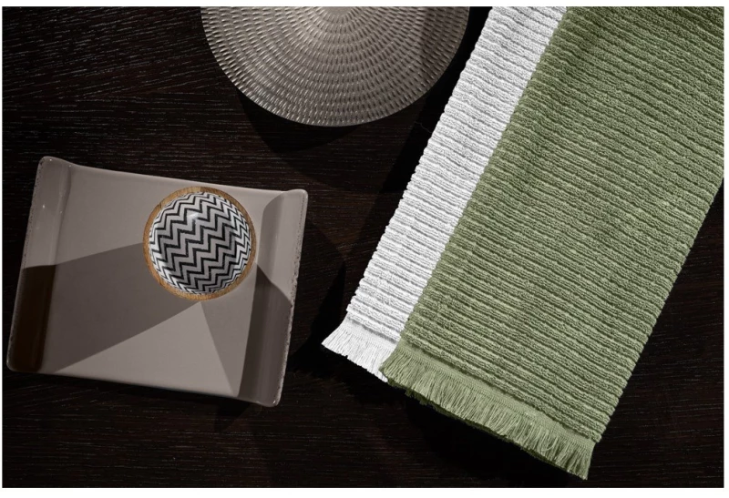 Σετ Πετσέτες Κουζίνας 2 Τεμαχίων Guy Laroche Tissus Khaki 40x60